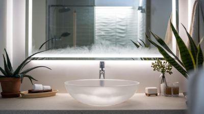 Comment votre miroir de salle de bain peut rester sans buée pendant un mois